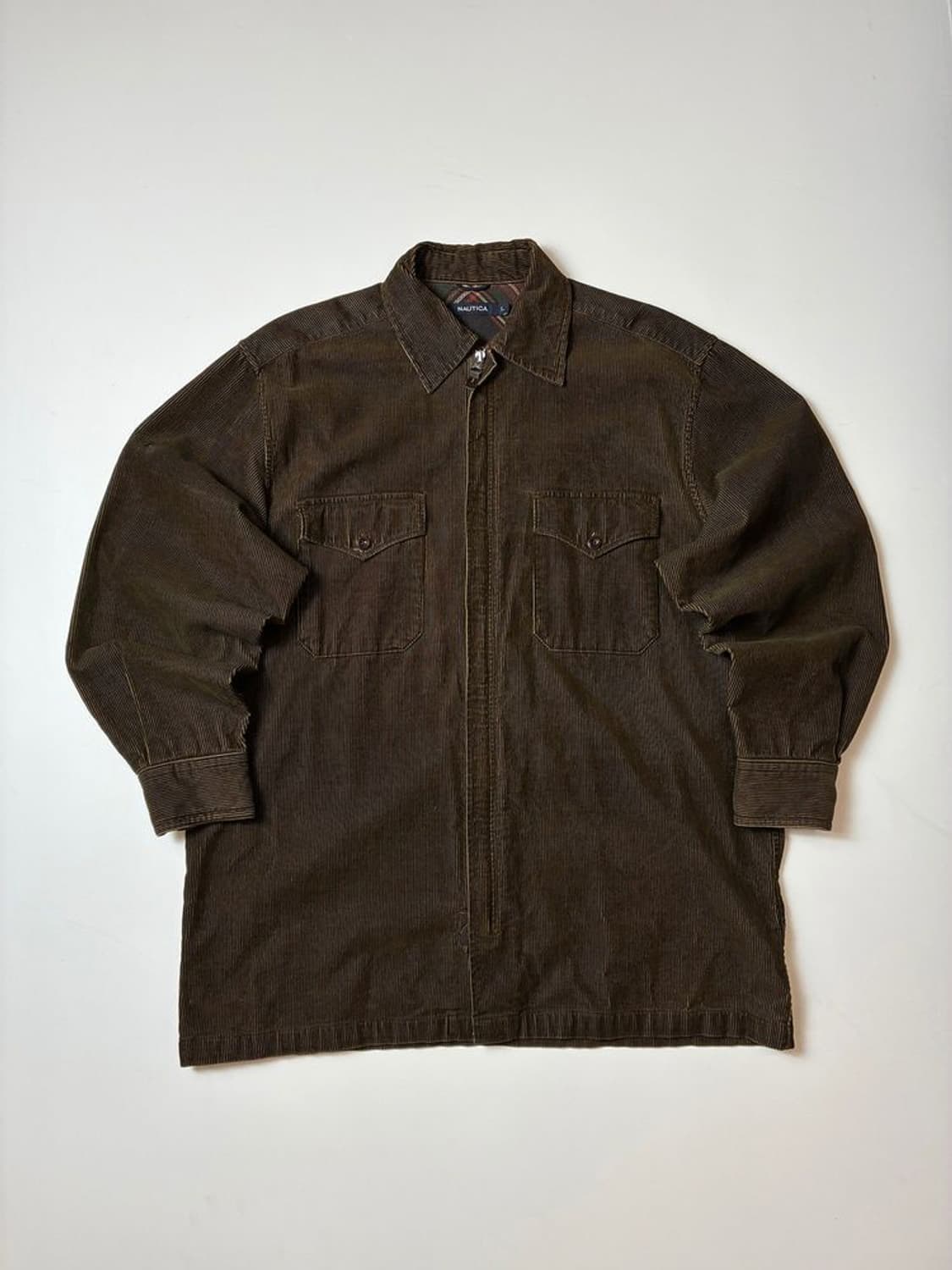 노티카 00's 엘보 가죽 코듀로이 셔츠 자켓 PN8244 상품이미지1