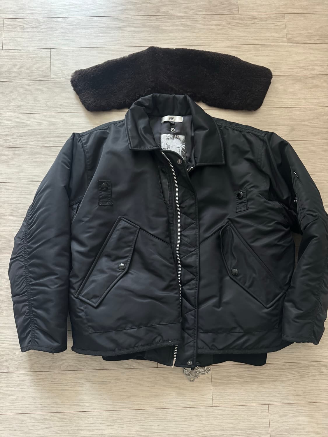 이티스 블랙 봄버 자켓 상품이미지3