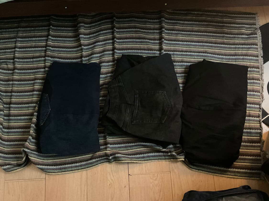 일괄) 디엠빈티지 두붙바 와이드팬츠(네이비,블랙,흑청) 상품이미지1