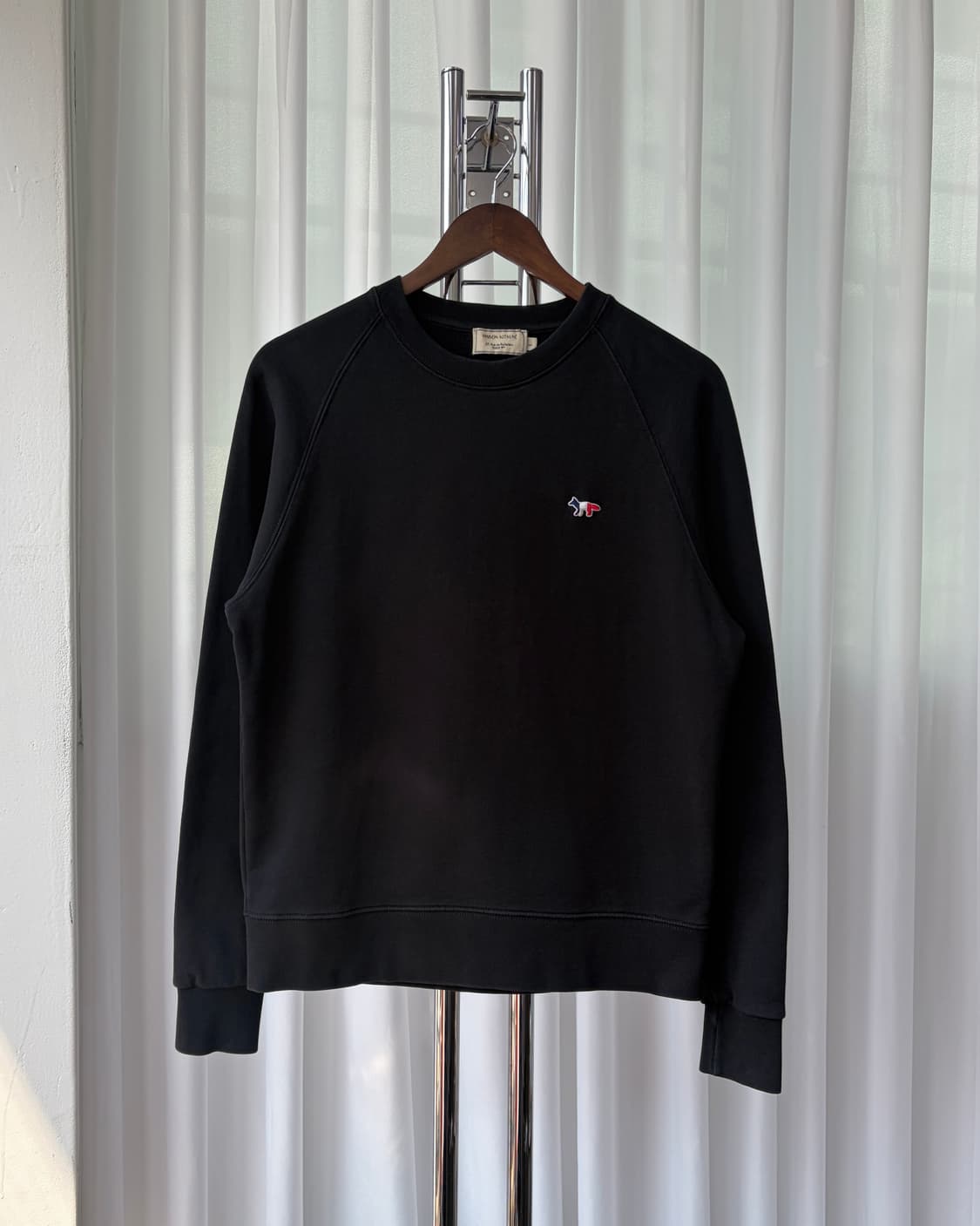 [L]메종 키츠네 트리컬러 폭스 패치 맨투맨 black 상품이미지2