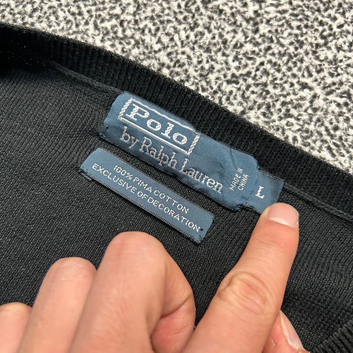 폴로 랄프로렌 블랙 피마코튼 니트 상품이미지4