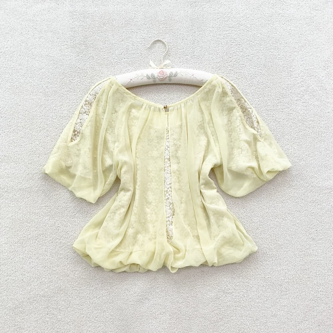 레몬 ♥ 레이스 페어리 벌룬핏 블라우스 상품이미지3