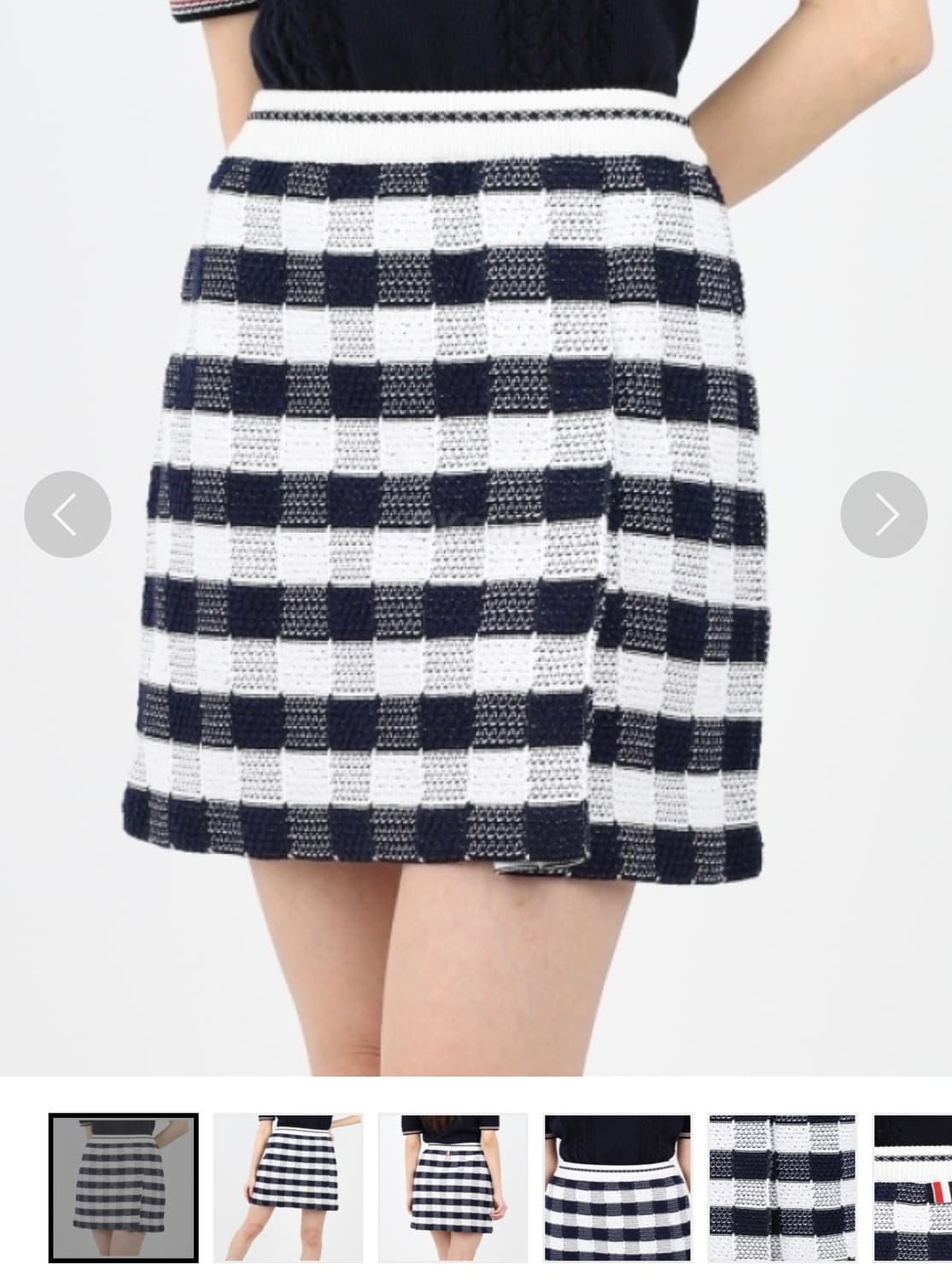 [새상품/정품] 톰브라운 체크 니트 스커트 상품이미지6