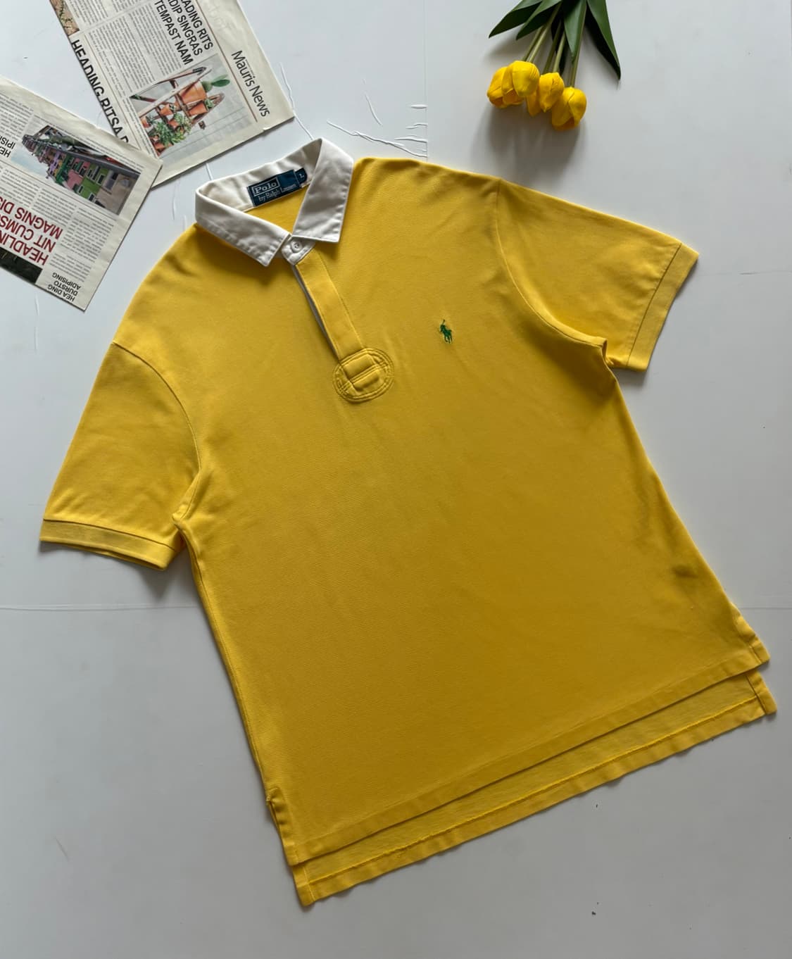 Polo 폴로랄프로렌 옐로우 럭비 카라티  상품이미지1