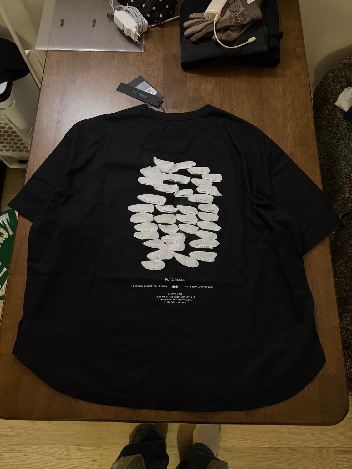 48) 송지오 지제로 페인팅 티셔츠 블랙 상품이미지1