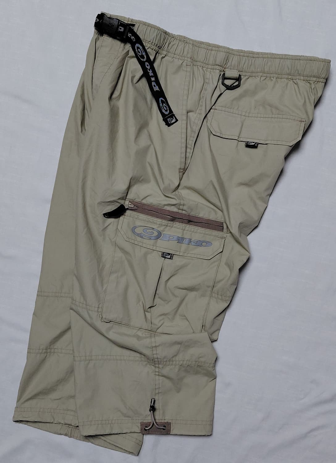 [Y2K/빈티지/L] PIKO 피코 테크니컬 7부 카고 팬츠 (베이지) 상품이미지10