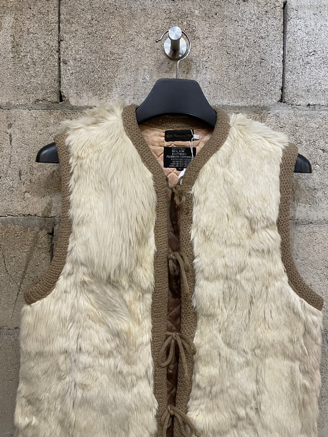 Vintage Real French Rabbit Fur Vest 상품이미지2
