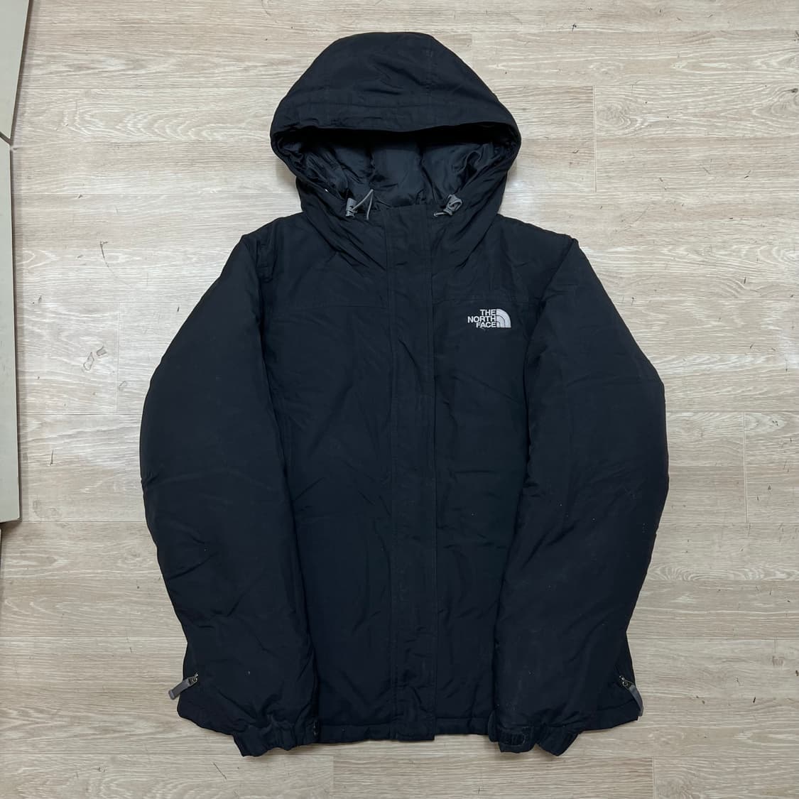 노스페이스 여성 구스다운 후드 패딩 점퍼 [블랙] L/90 상품이미지1