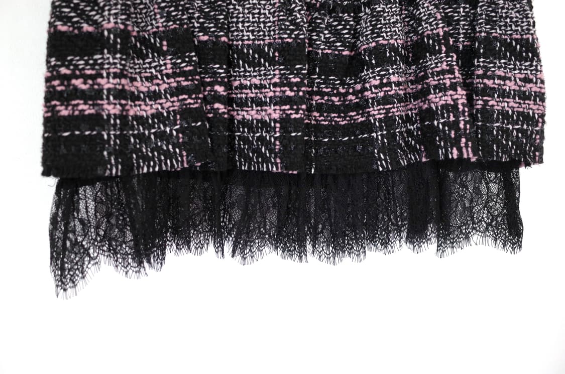 [택O새상품] 자라 트위드 레이스 스커트 상품이미지4