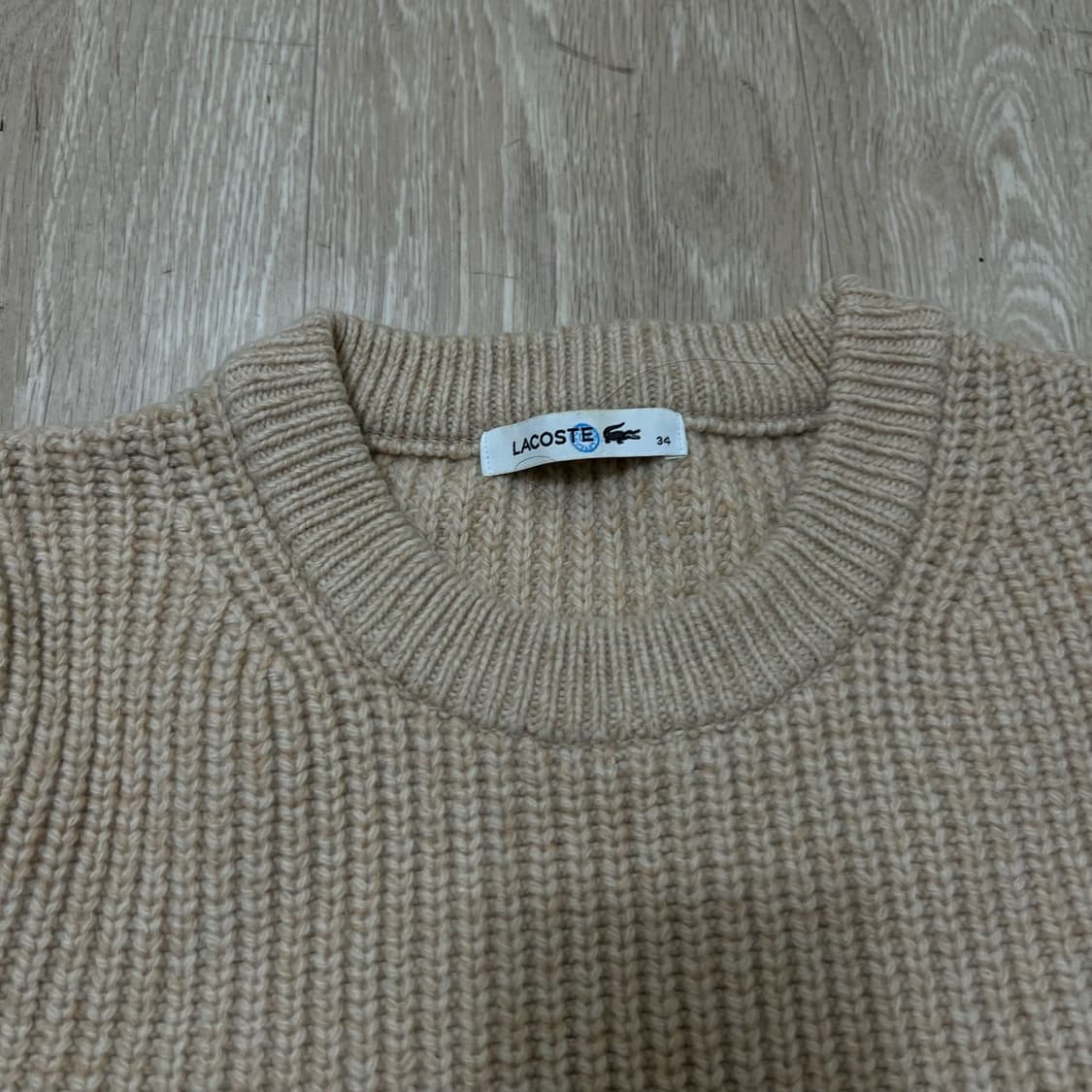 라코스테 여성 베이직 라운드 롱 니트 34  상품이미지4