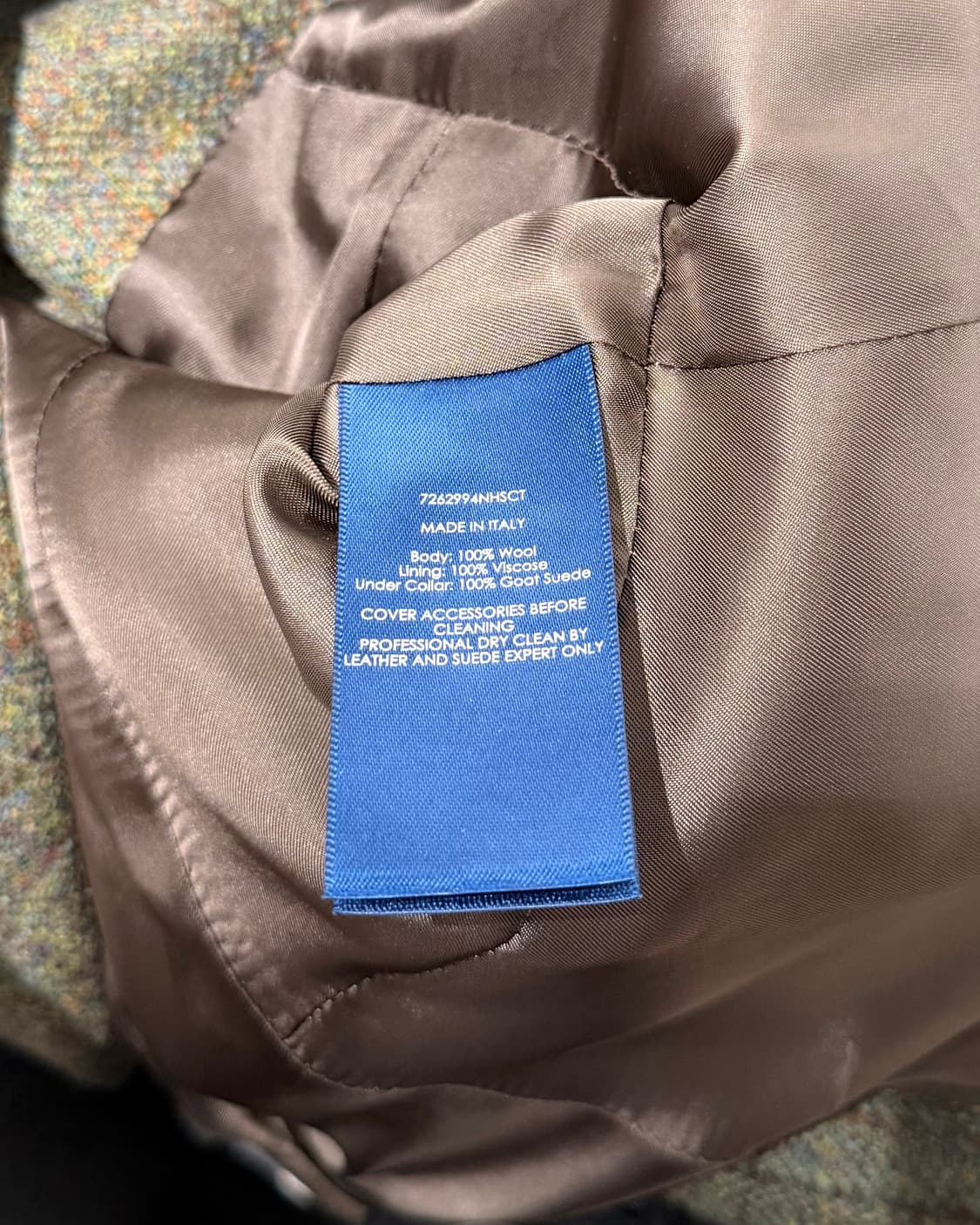 랄프로렌 그린 울 트위드 테일러드 코트 상품이미지8