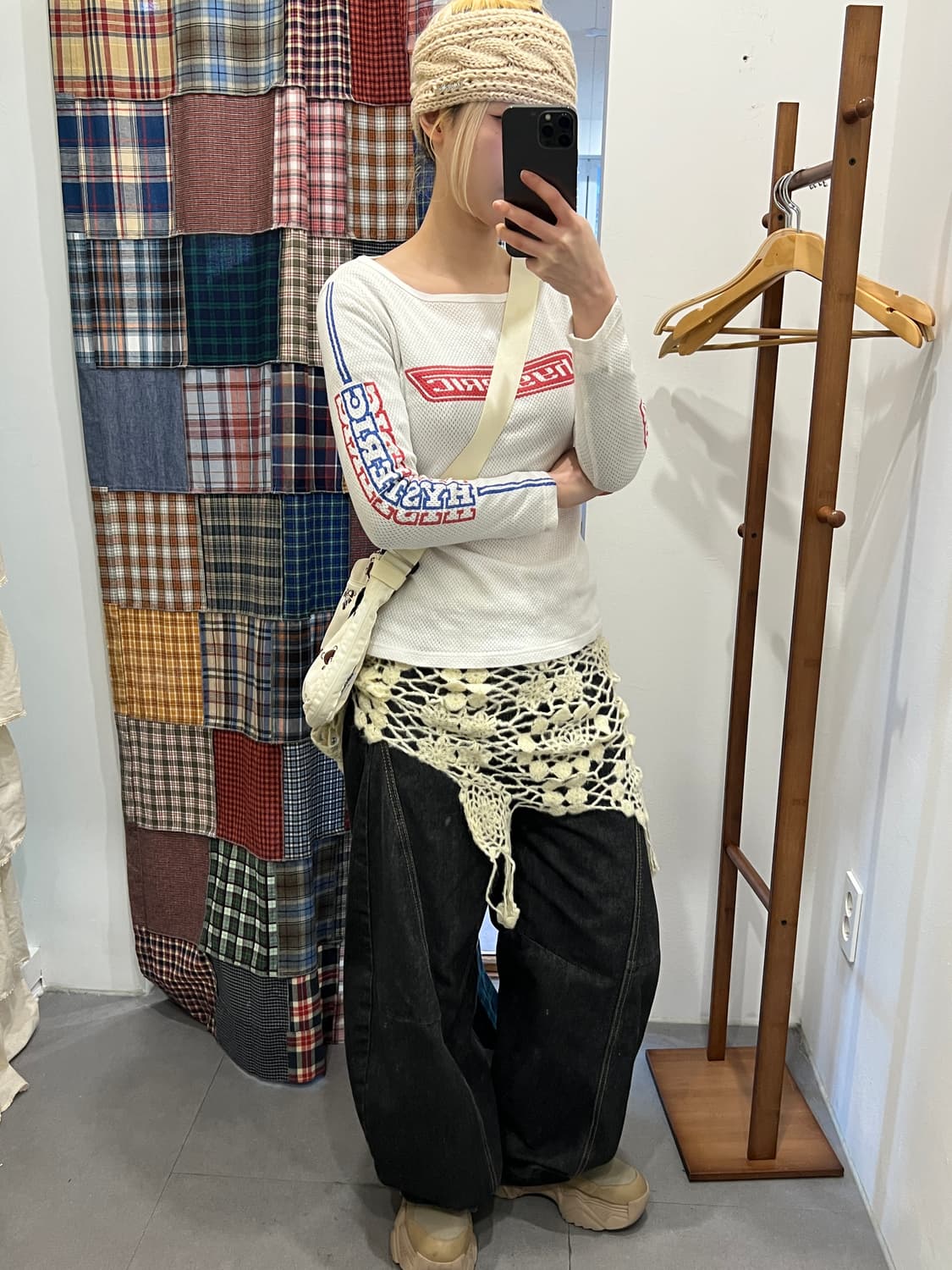 히스테릭글래머 화이트 메쉬 로고 롱슬리브 상품이미지2