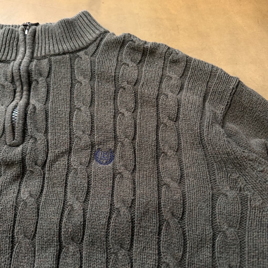 챕스 BY 폴로 랄프 로렌 꽈배기 니트 반집업 상품이미지4