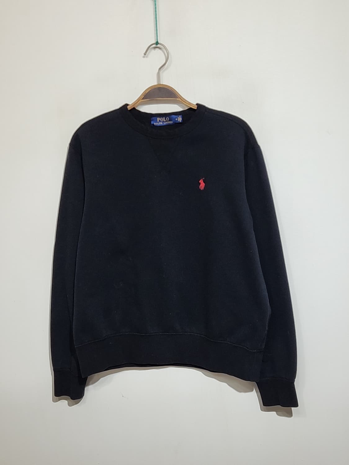 (L) 랄프로렌 폴로 맨투맨 블랙 기모 스웨트 티셔츠  상품이미지1
