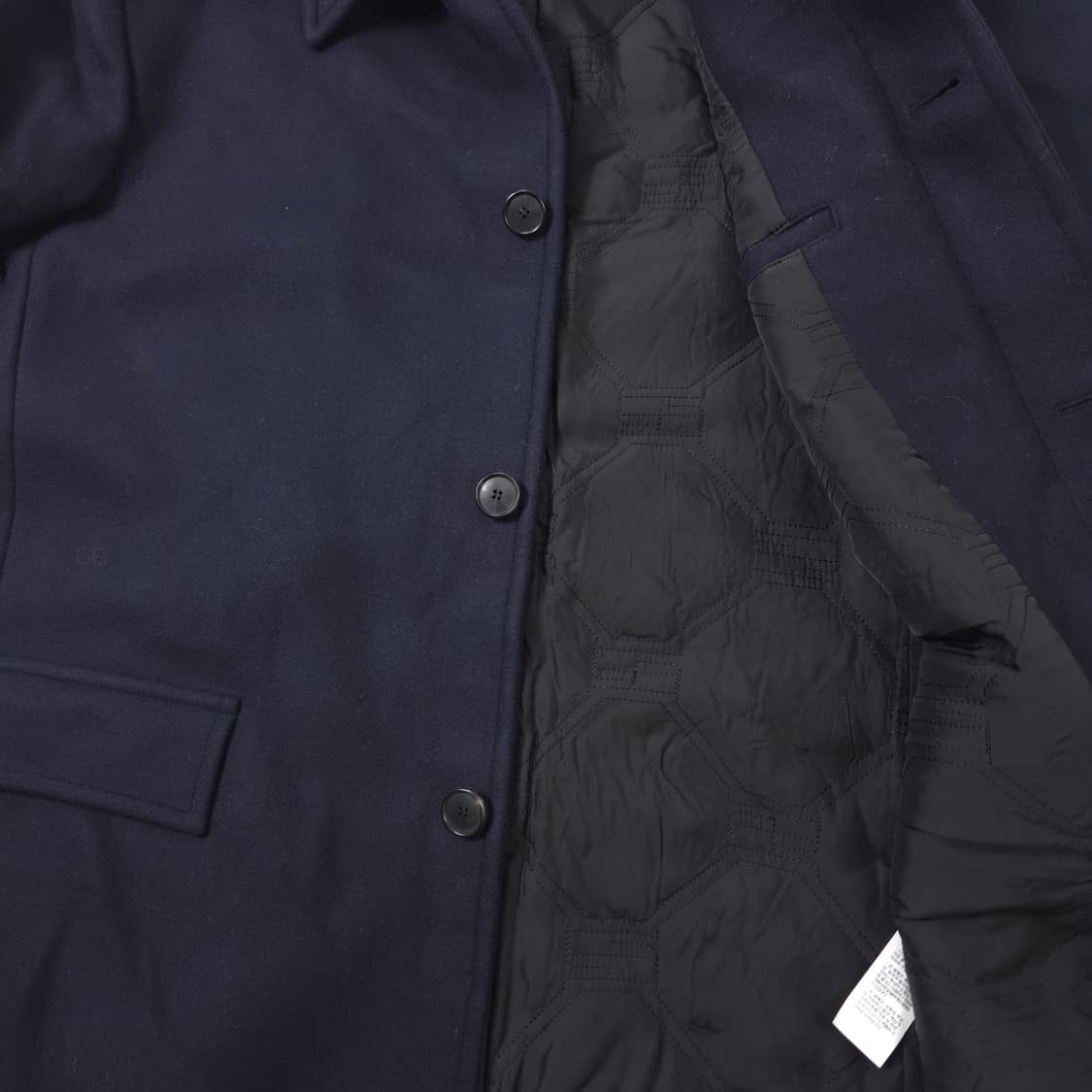 시스템 믹스매치레이어 울 코트 네이비 (105) 상품이미지4