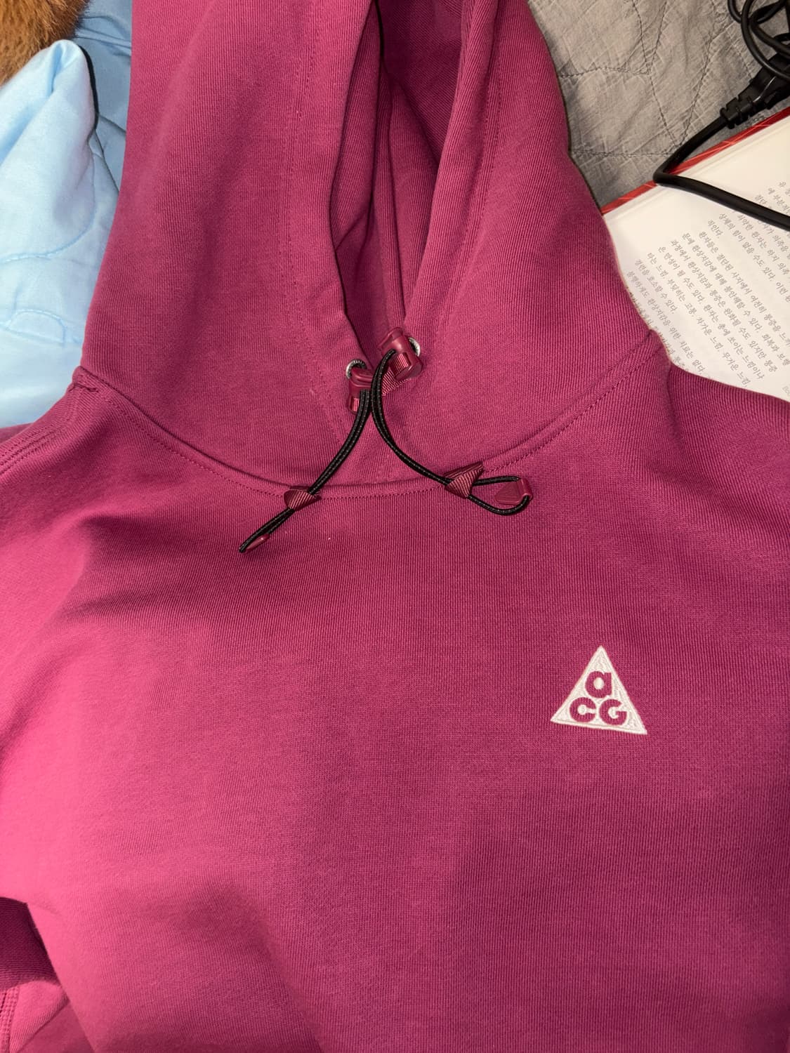 나이키 ACG 후드티 로즈우드 마젠타 상품이미지2