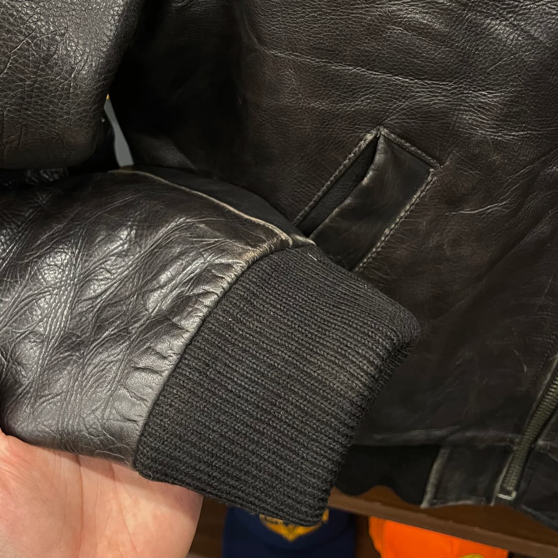 70s-80s Abram G-1 플라이트 리얼 레더 자켓 상품이미지8