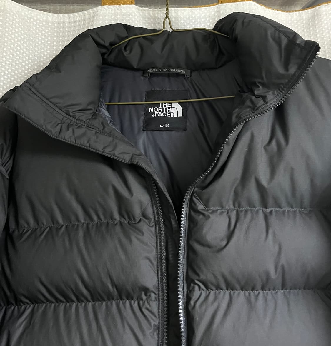 노스페이스 눕시 1992 블랙 100/L 패딩 (3회착) 상품이미지5