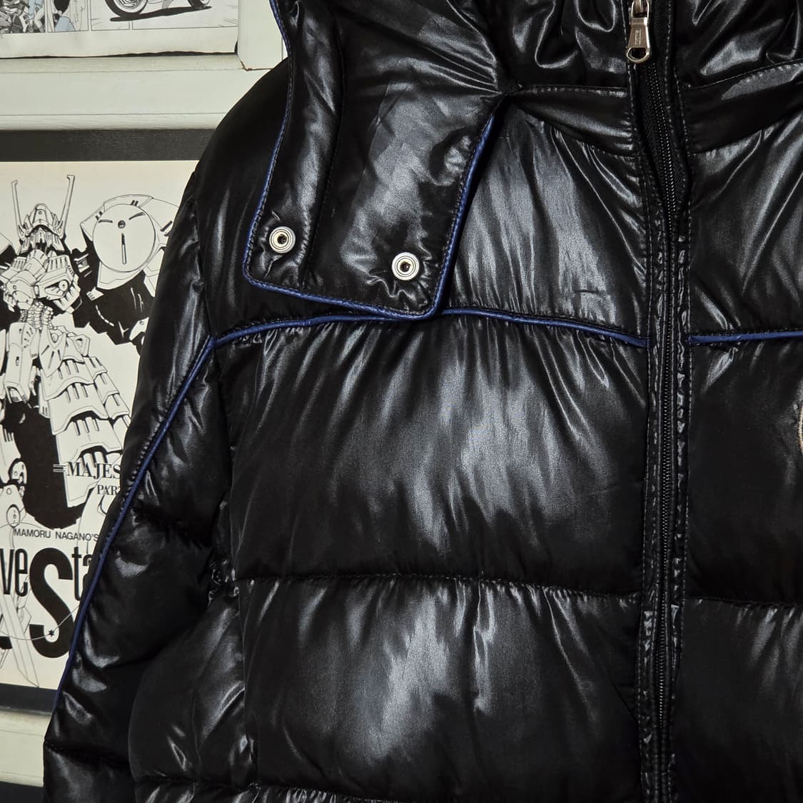 DOHC Y2K 자수 패치 유광 후드 패딩 상품이미지4