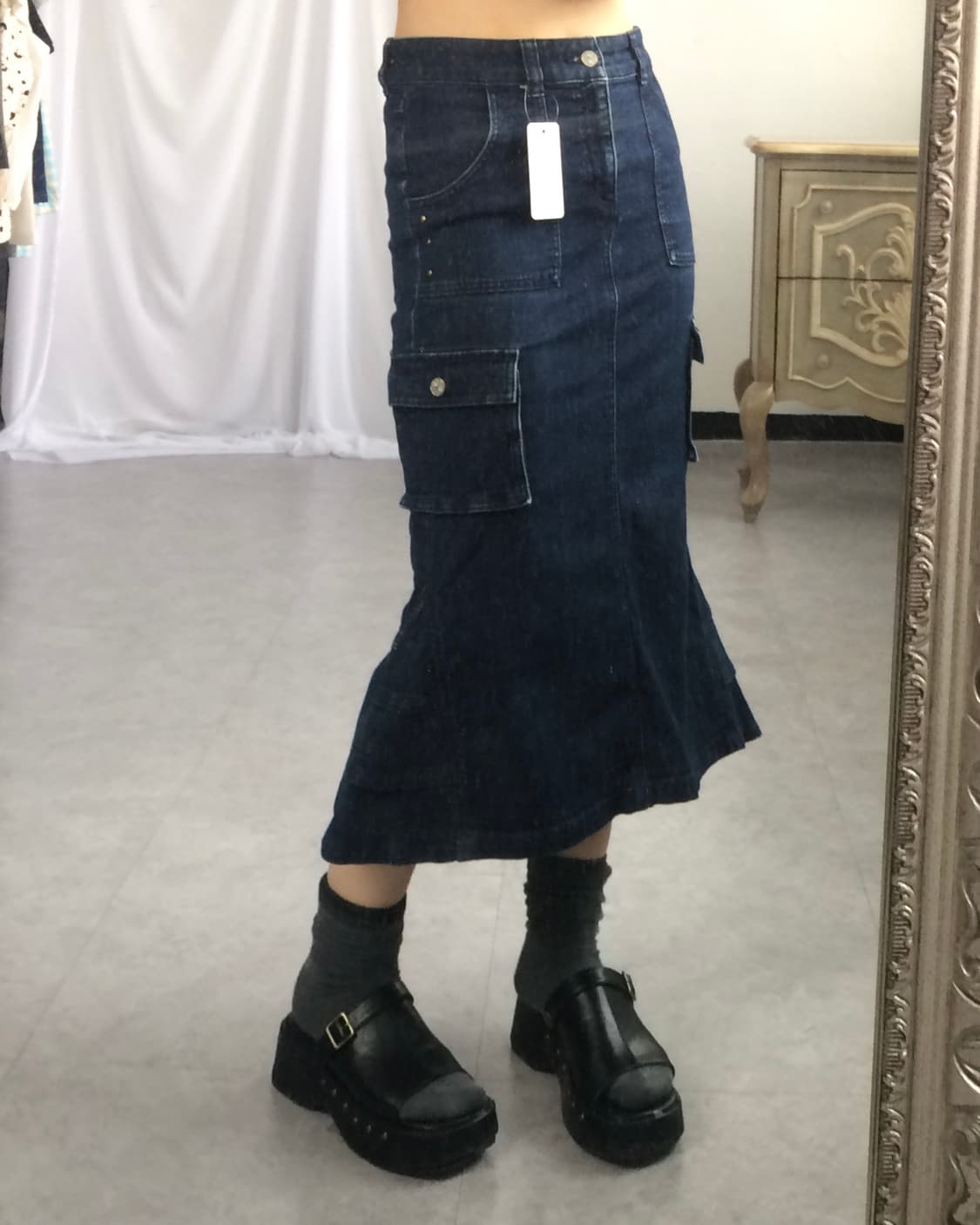 Denim cago skirt 상품이미지9