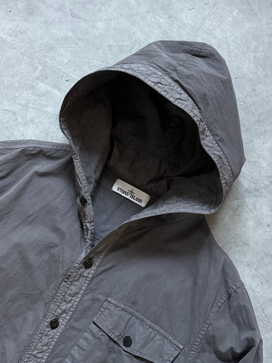 Stone-Island 스톤아일랜드 올드이펙트 와펜 후드 셔츠  상품이미지2