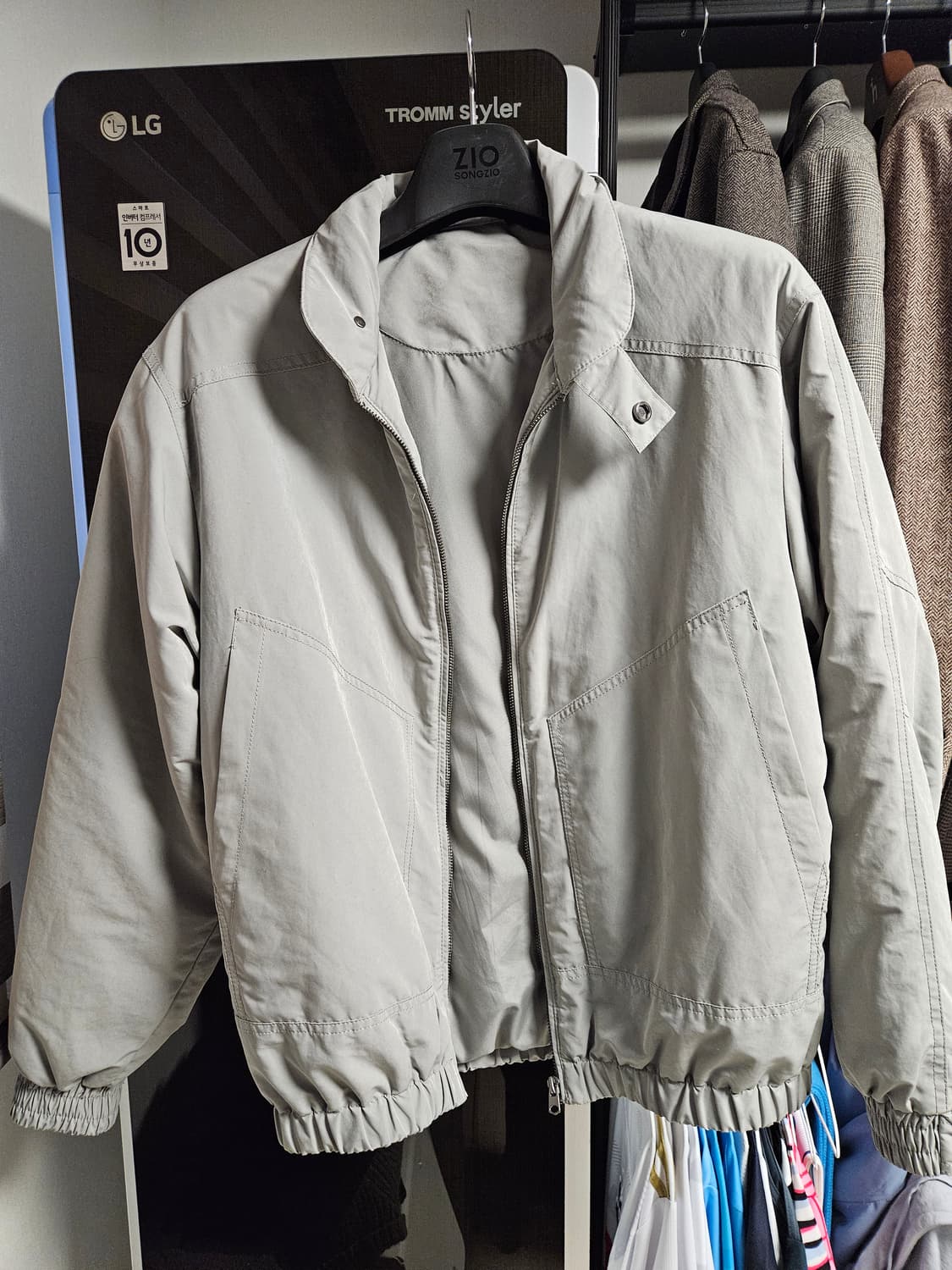 (S) 자라 그레이 블루종 봄버 상품이미지2