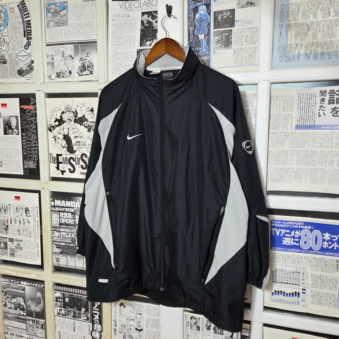 00S 나이키 블랙 올드스쿨 바람막이 자켓 상품이미지1