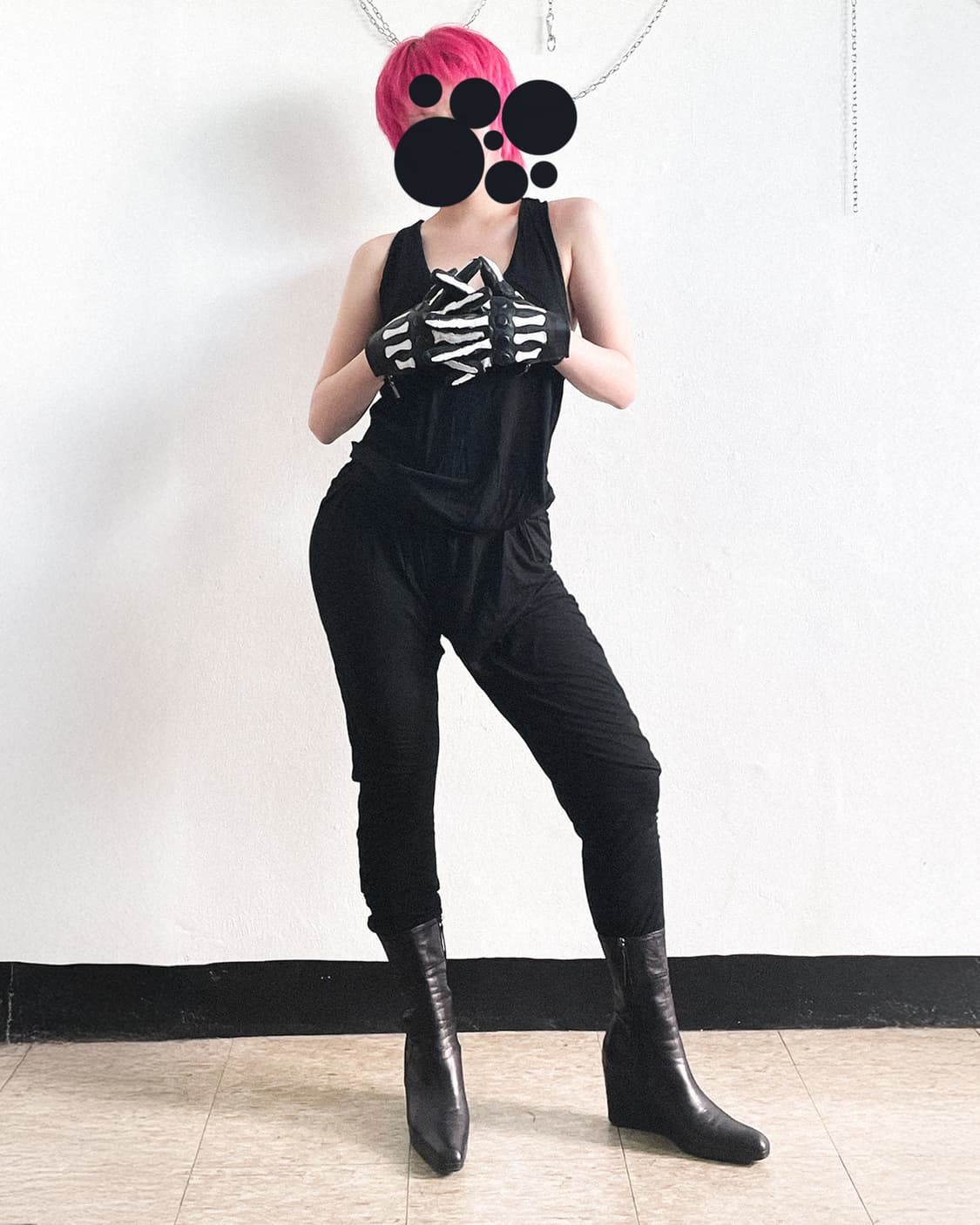 new* 디젤 블랙 골드 드레이프 본디지 스트랩 점프수트 상품이미지3