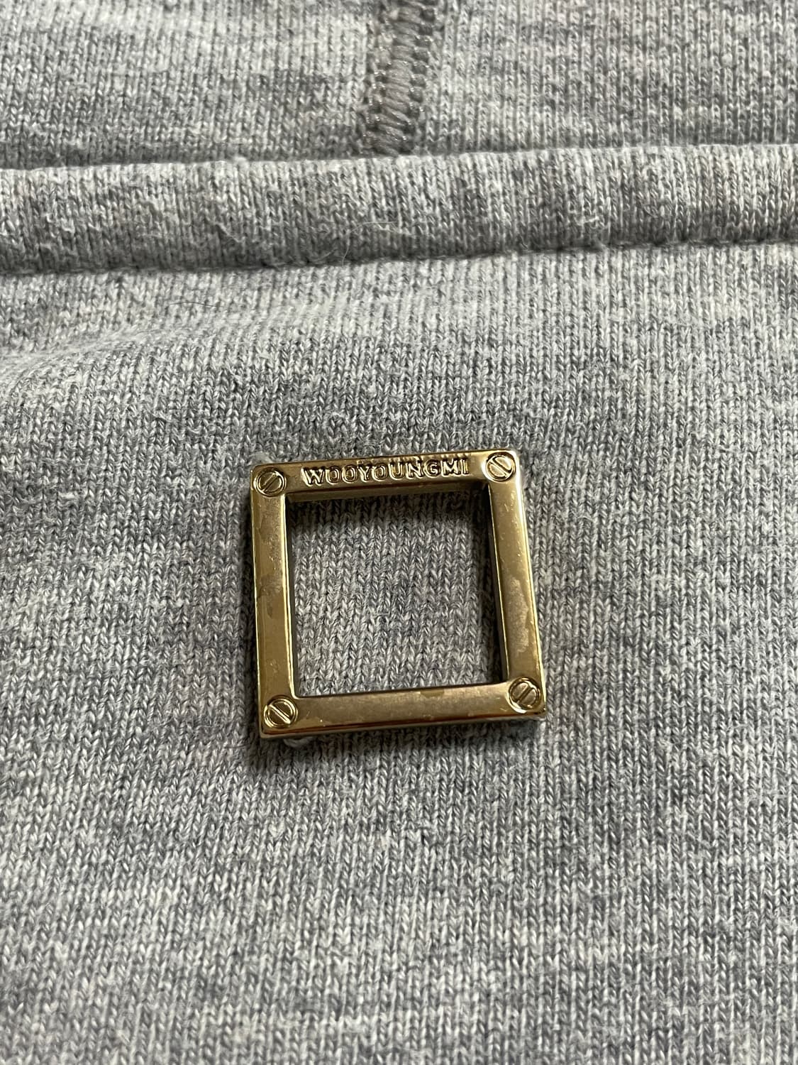 우영미 백로고 후드 그레이 상품이미지4