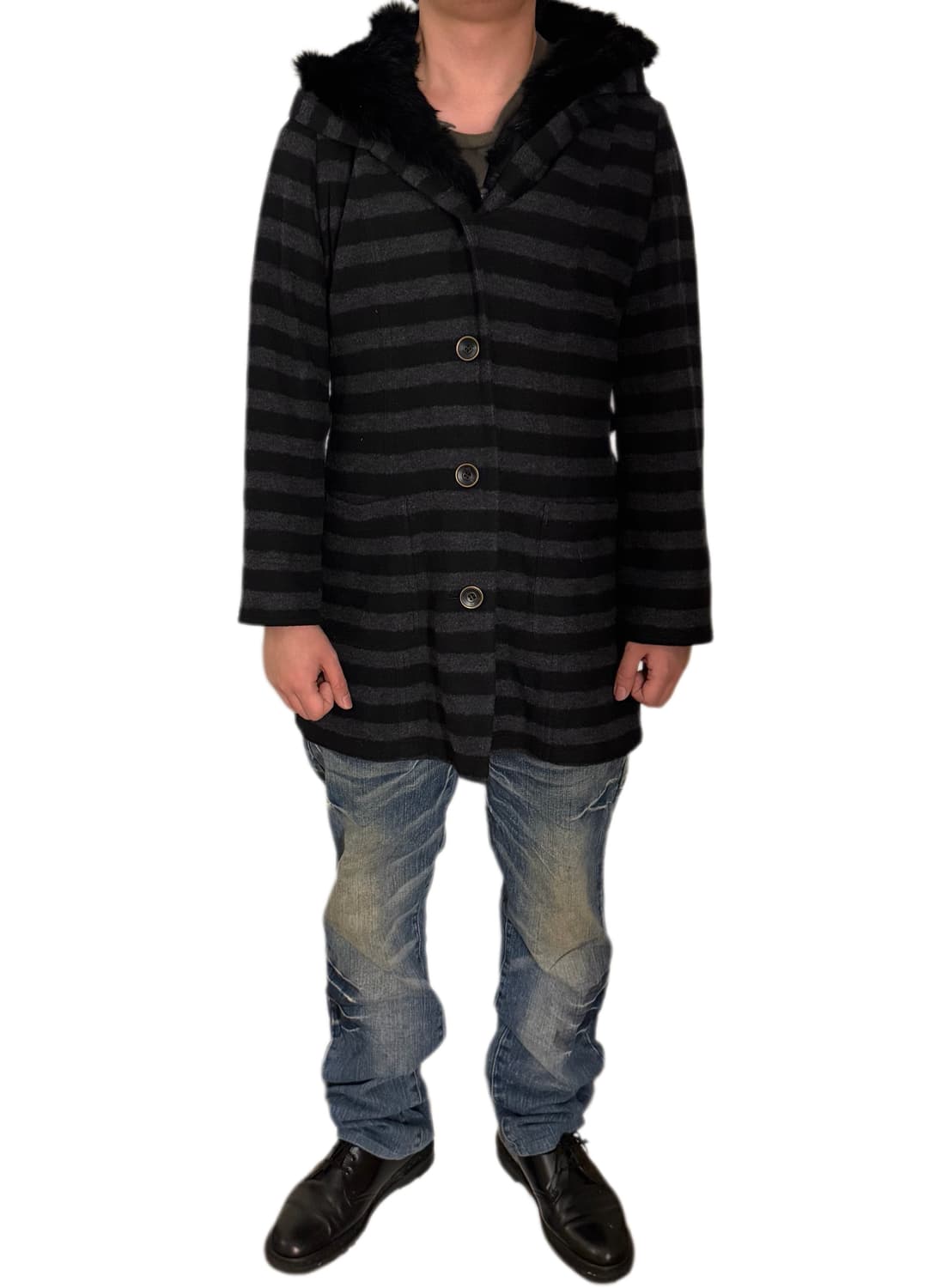 Pisano 퍼 후드 코트 갸루/핀터/Y2K/모리걸 상품이미지4