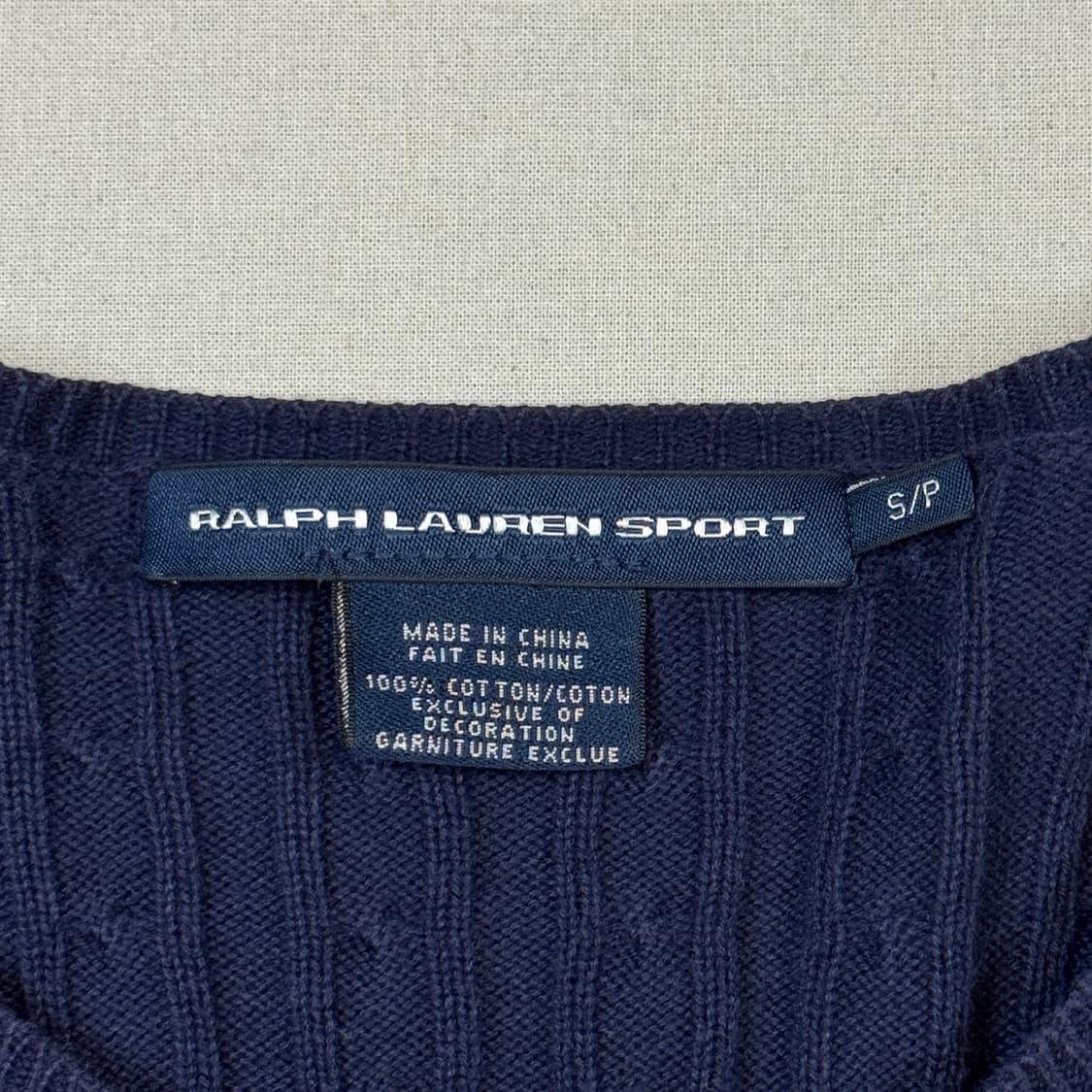 S) 폴로 랄프로렌 코튼 케이블 꽈배기 가디건 네이비 상품이미지7