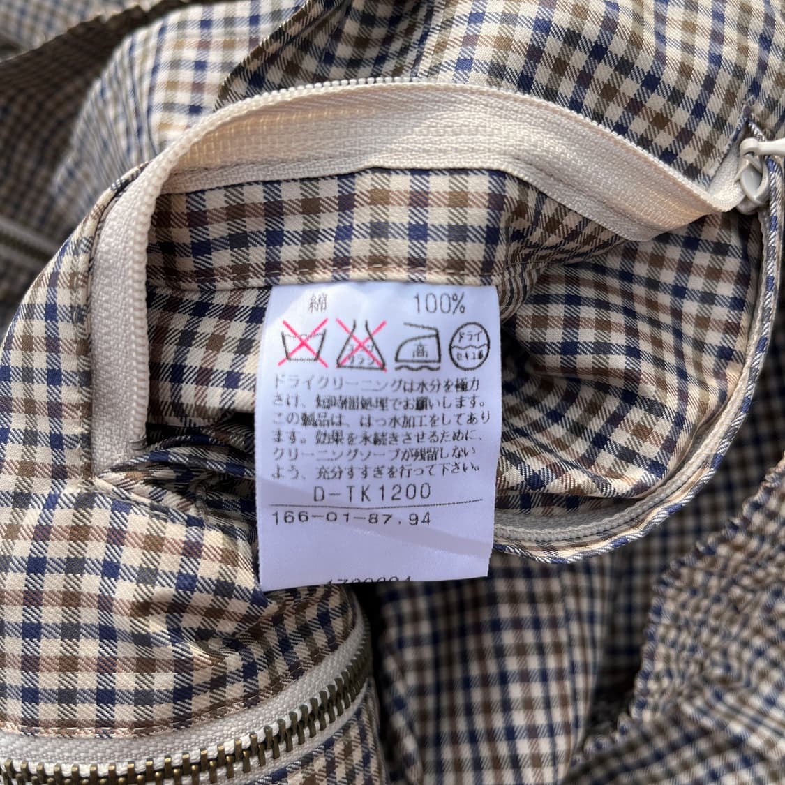 90s Aquascutum(아쿠아스큐덤)영국 체크 블루종(실측확인) 상품이미지6