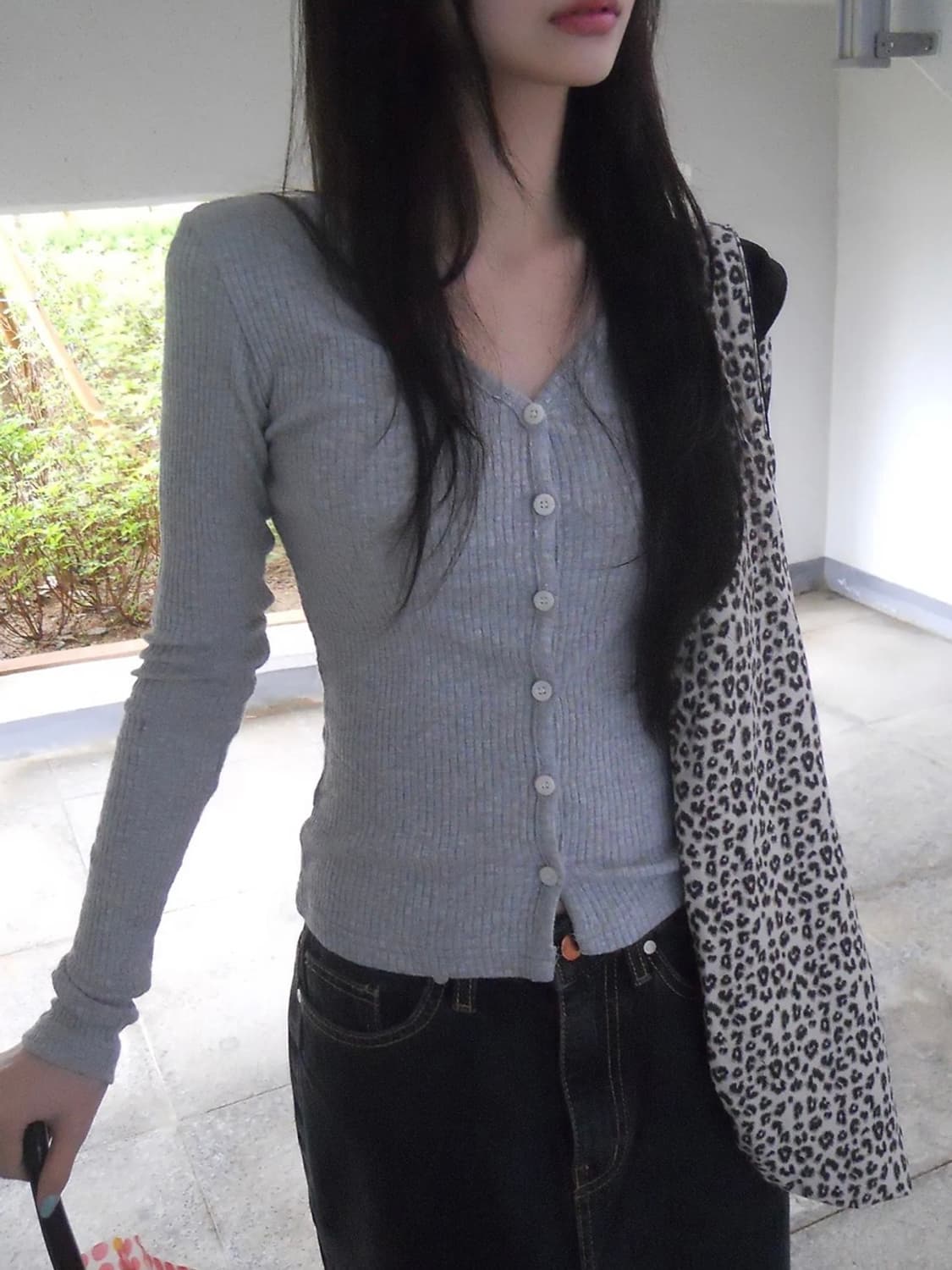 elfin cardigan grey 상품이미지3