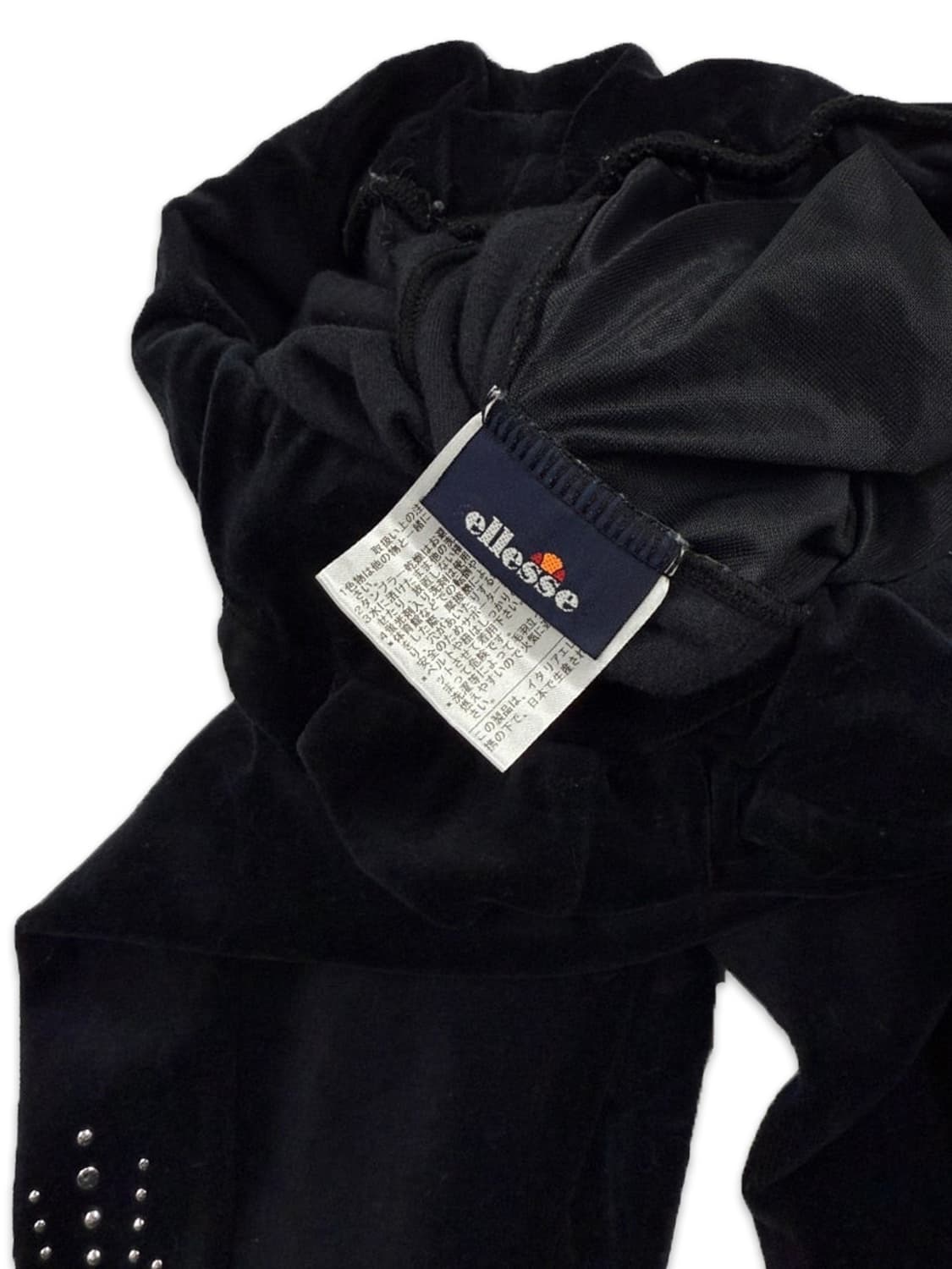 빈티지 Ellesse 블랙 벨벳 스커드 와이드 팬츠 상품이미지3