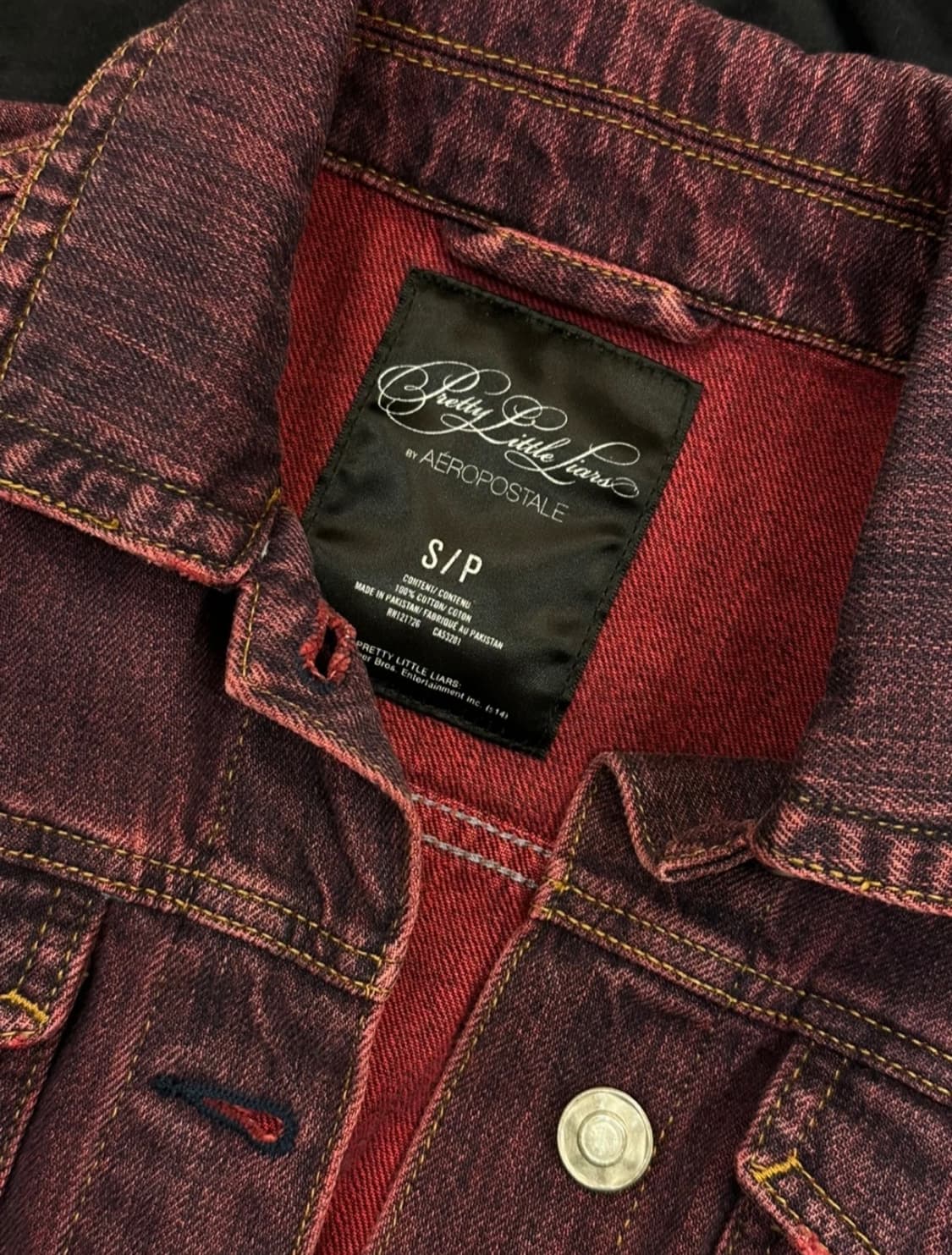 Aeropostale 버건디 크롭 데님 자켓 상품이미지3