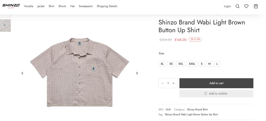 Shinzo Brand 반팔 크롭 셔츠 상품이미지4