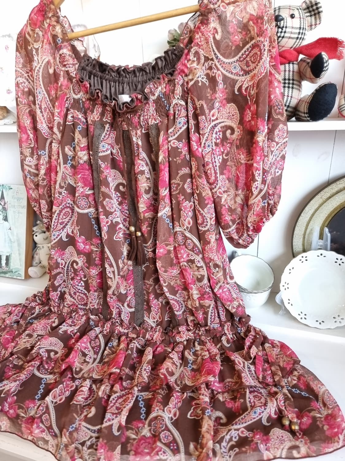 리즈리사(Liz Lisa) 빈티지 페이즐리 시폰 원피스 상품이미지4