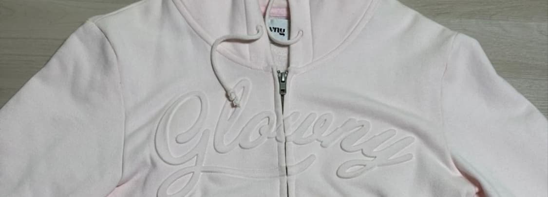 글로니 조던 크롭 핑크 후드집업 상품이미지3