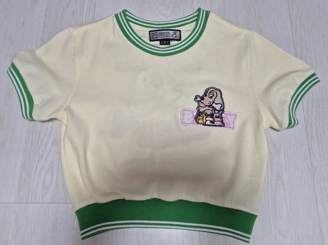 y2k GALFY x BEFTEY 링거 크롭 반팔 티 상품이미지1