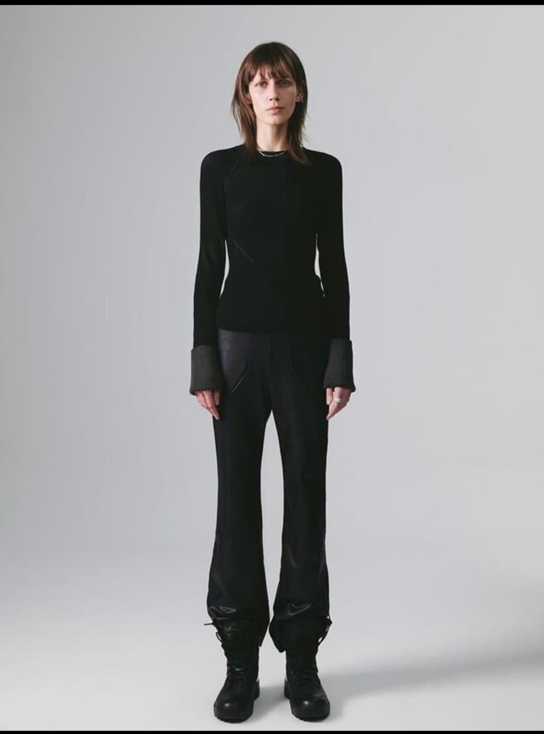 Nache 투톤 슬림핏 니트 상품이미지1