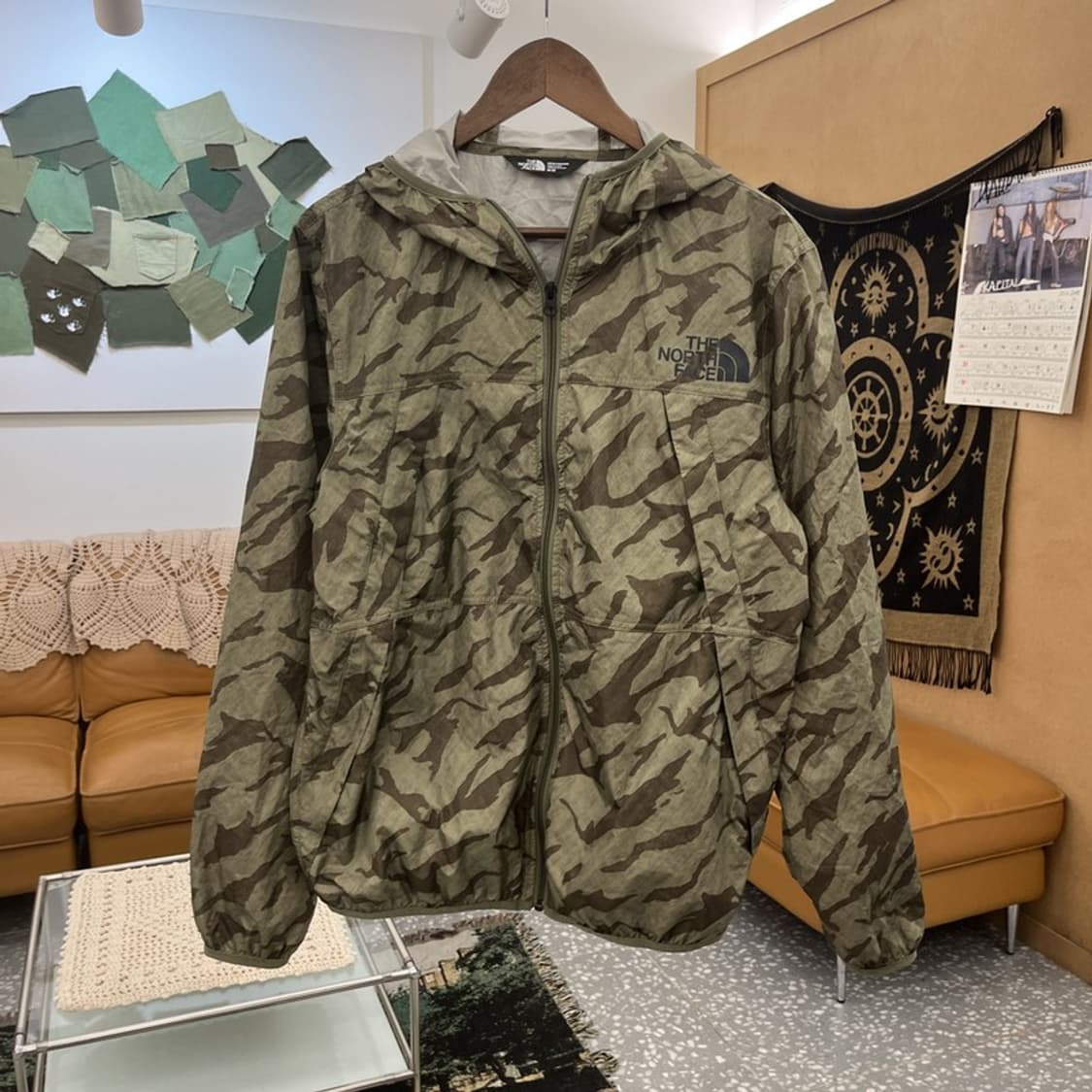 노스페이스 스트릿 펑크 타이거 카모 바람막이 자켓 M C12293 상품이미지3