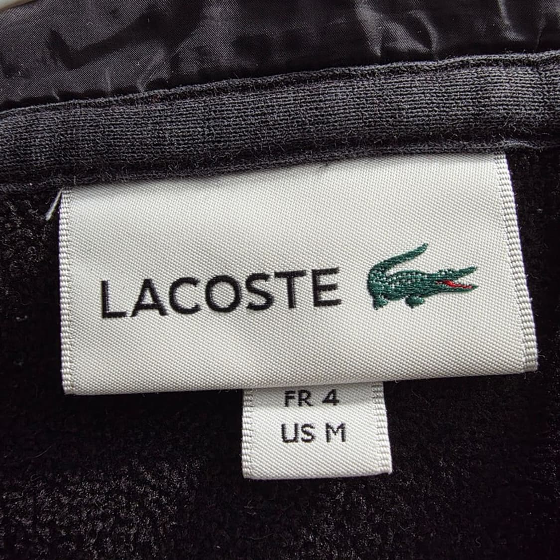 라코스테 쉐르파 플리스 후드 집업 자켓 블랙 상품이미지6