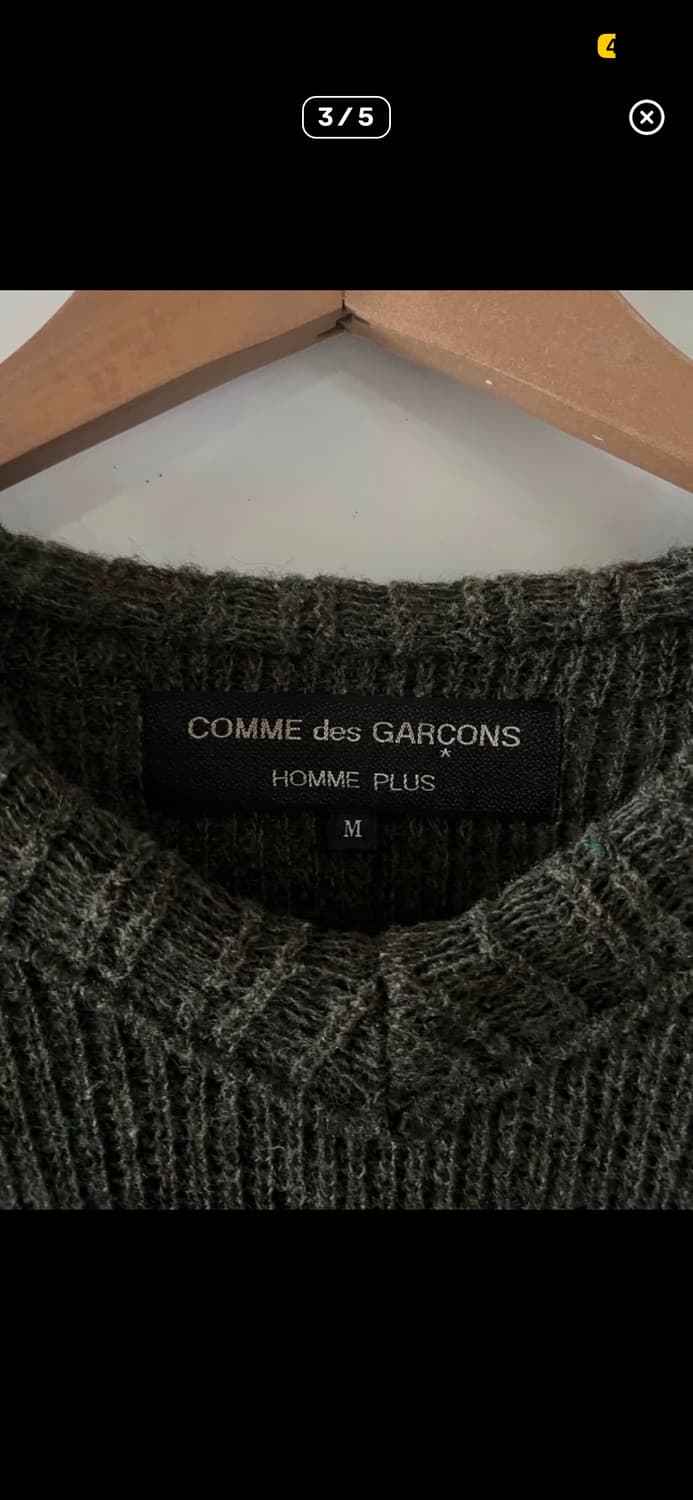 90s 꼼데가르송 옴므 플러스 브이넥 니트 상품이미지3