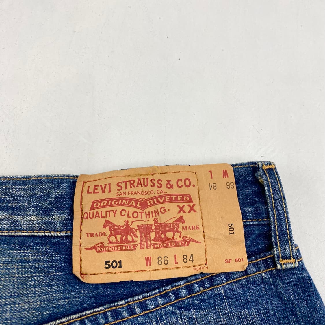  리바이스 501 워싱 스트레이트 데님 진 (32)  ﻿ 상품이미지8