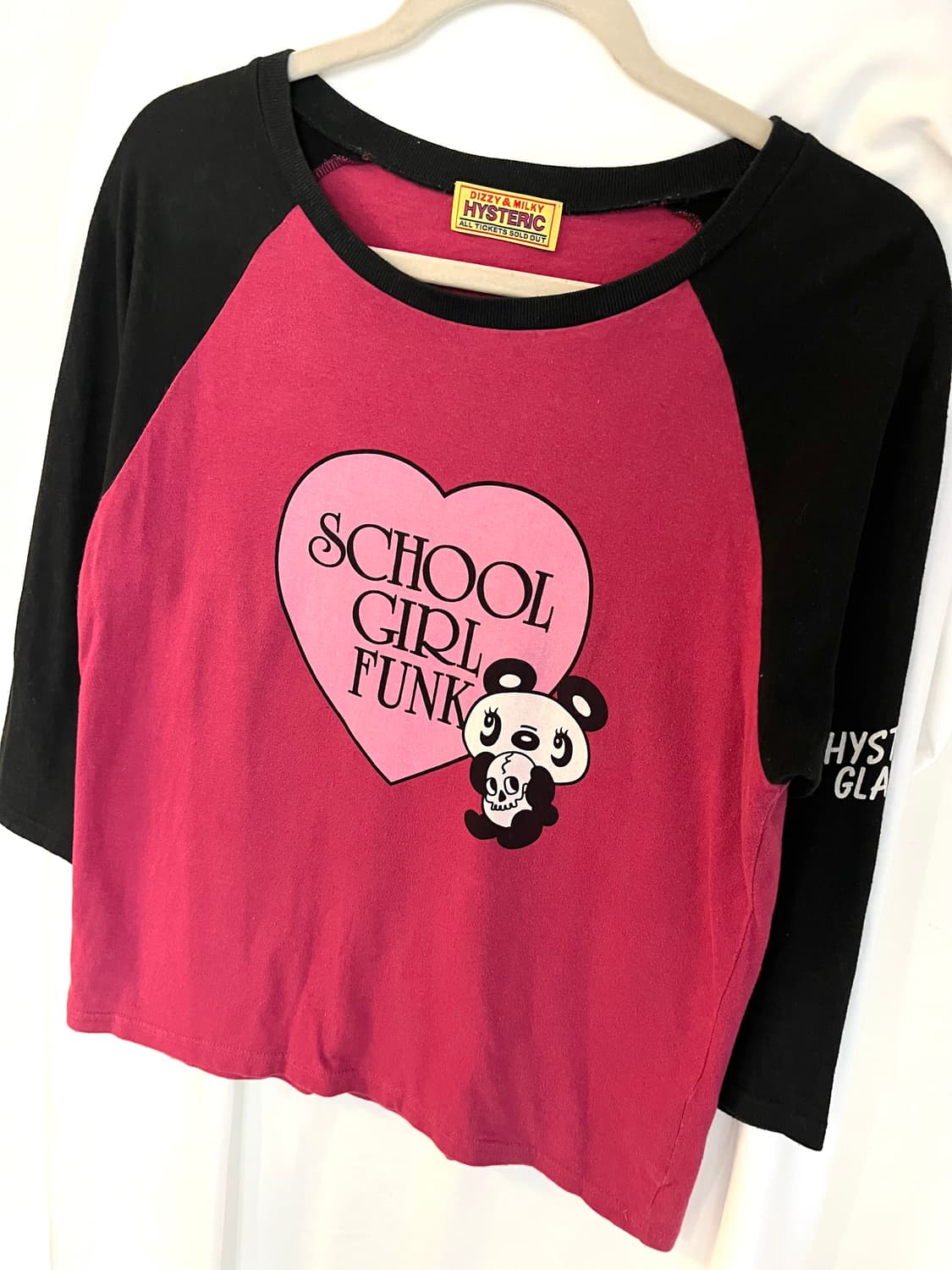 히스테릭 글래머 스쿨 걸 펑크 하트 팬더 나그랑 롱 슬리브 긴팔 티셔츠 상품이미지2