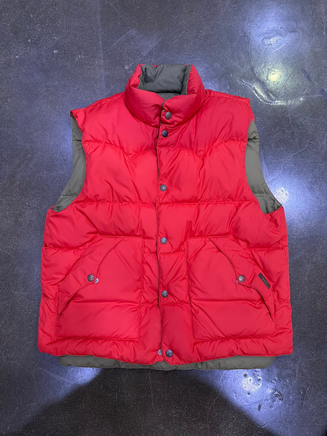 폴로 랄프로렌 리버시블 구스 다운 패딩 베스트 카키/레드 XXL 상품이미지3