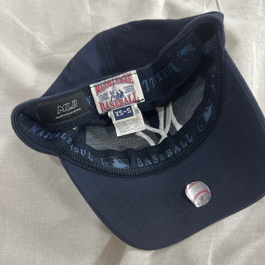 MLB 뉴욕양키스 쿠퍼스타운 볼캡 네이비 XS-S 상품이미지3