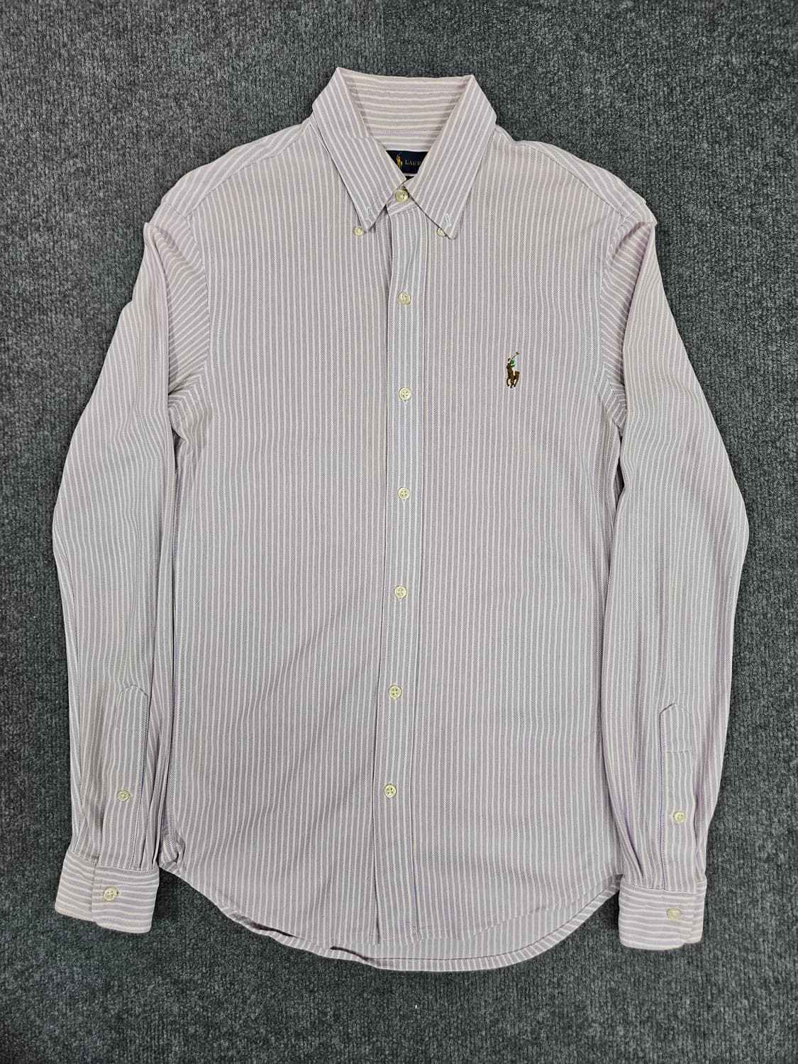 폴로 랄프로렌 퍼플 여성 스트라이프 셔츠 슬림핏 (급처) 상품이미지1