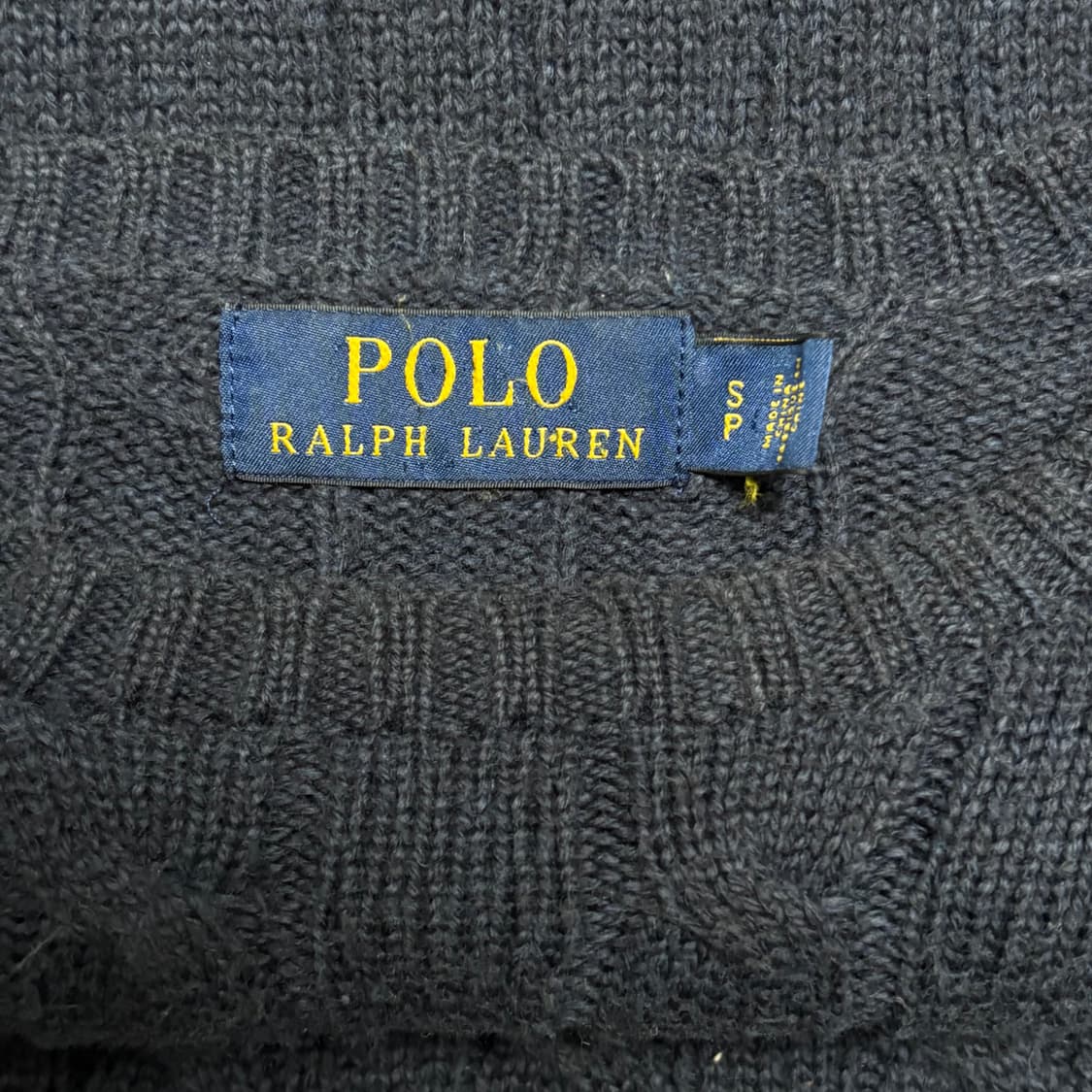 S 폴로랄프로렌 네이비 케이블 니트 상품이미지4