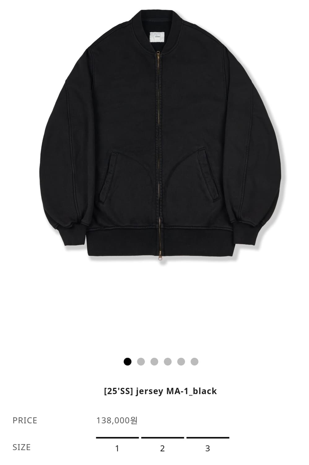 [3][새상품] 퍼렌 저지 MA-1 블랙 상품이미지1